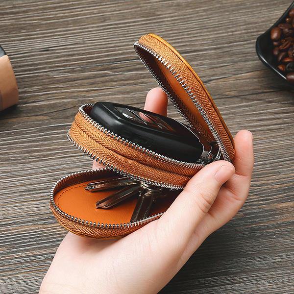 🔥This week's hot sale🔥Men's genuine leather simple double zipper car key bag