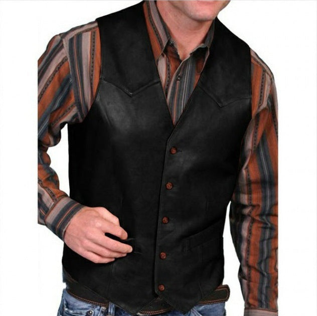 🔥This week's hot sale🔥Retro Men's Leather Vest