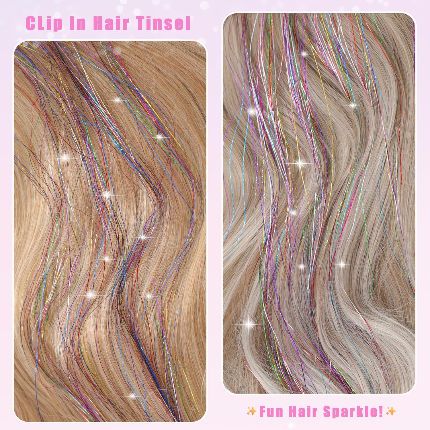 🔥This week's hot sale🔥Clip-on Shimmering Hair Extensions