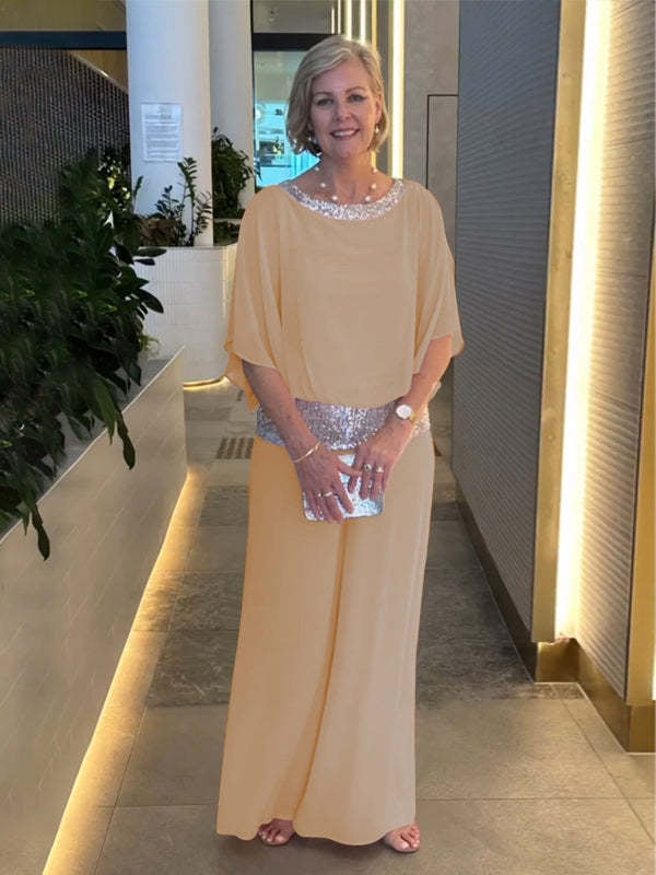 🔥This week's hot sale🔥Sequined Colorblock Elegant Two-piece Set