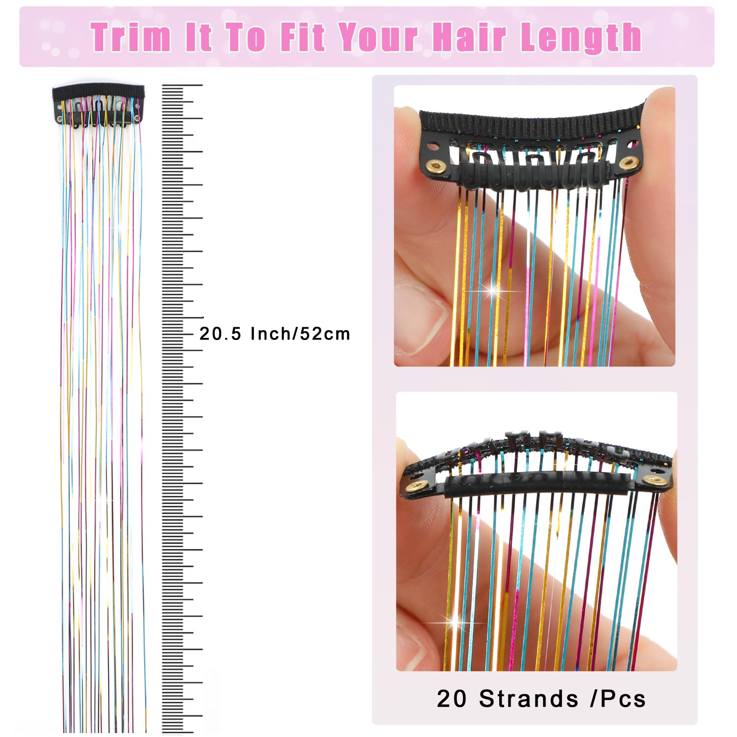 🔥This week's hot sale🔥Clip-on Shimmering Hair Extensions