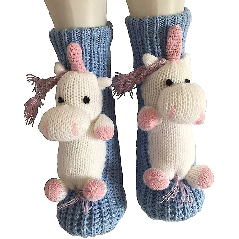 🔥This week's hot sale🔥3D cartoon animal winter warm home knitted sweater socks