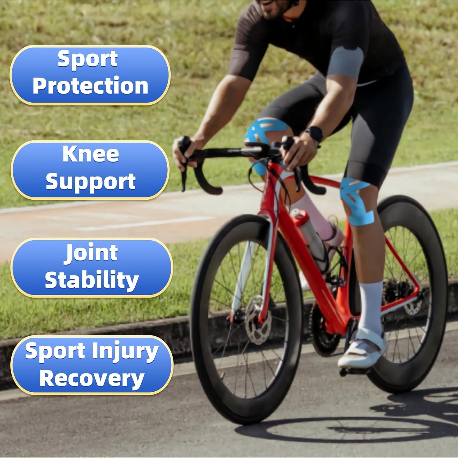 10/20Pcs Breathable Precut Kinesiology Tape for Knees