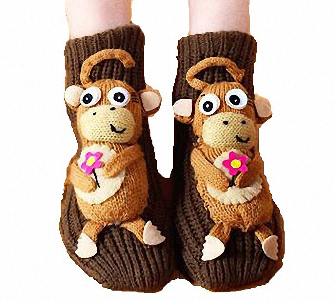 🔥This week's hot sale🔥3D cartoon animal winter warm home knitted sweater socks