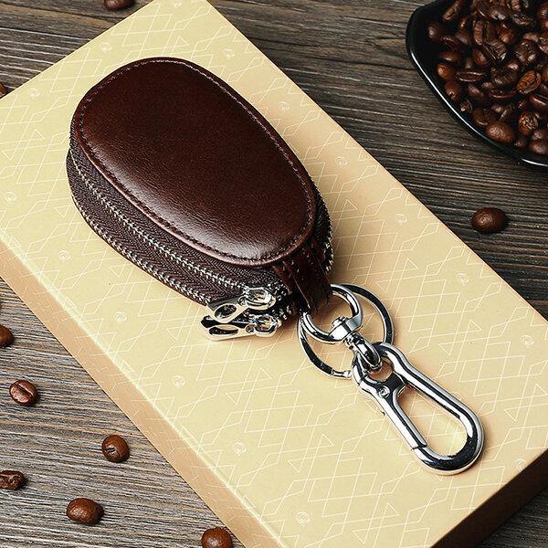 🔥This week's hot sale🔥Men's genuine leather simple double zipper car key bag