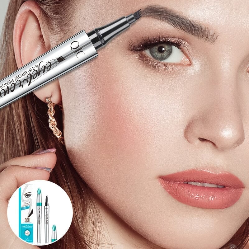 🔥This week's hot sale🔥 3D Waterproof 4 Fork Tip Eyebrow Pencil