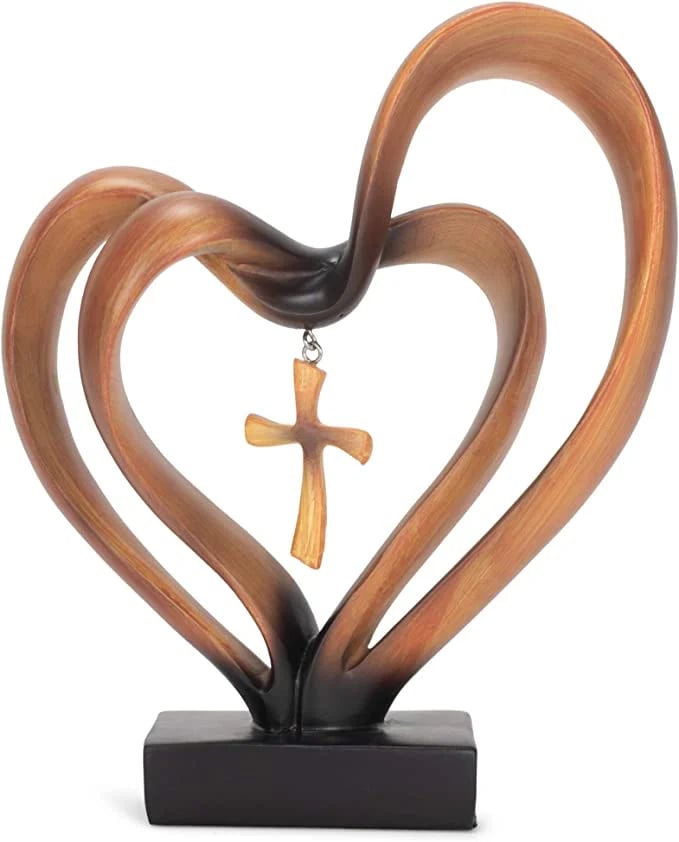 🔥This week's hot sale🔥easter jesus cross with intertwined hearts ornaments