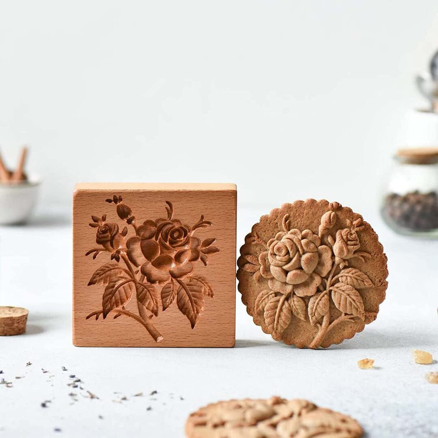 🔥This week's hot sale🔥Wooden Cookie Embossing Mold