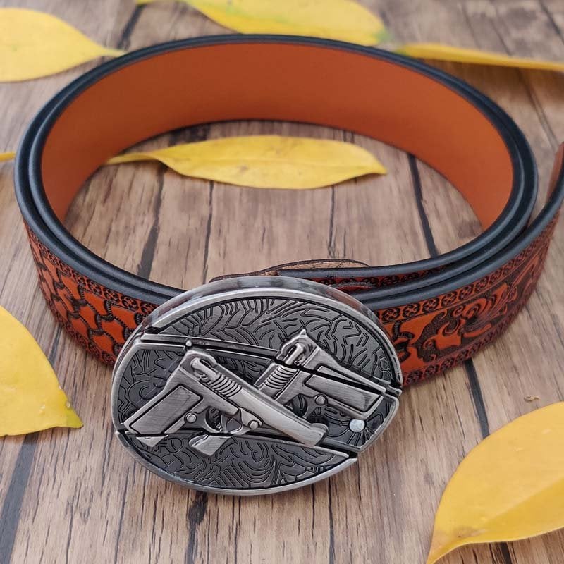 ⚡Flash Sale Ending⚡50% Off Punk Style Leather Belt with Hidden Tool