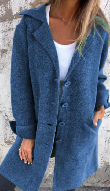 🔥This week's hot sale🔥Casual Lapel Wool Single Breasted Long Coat