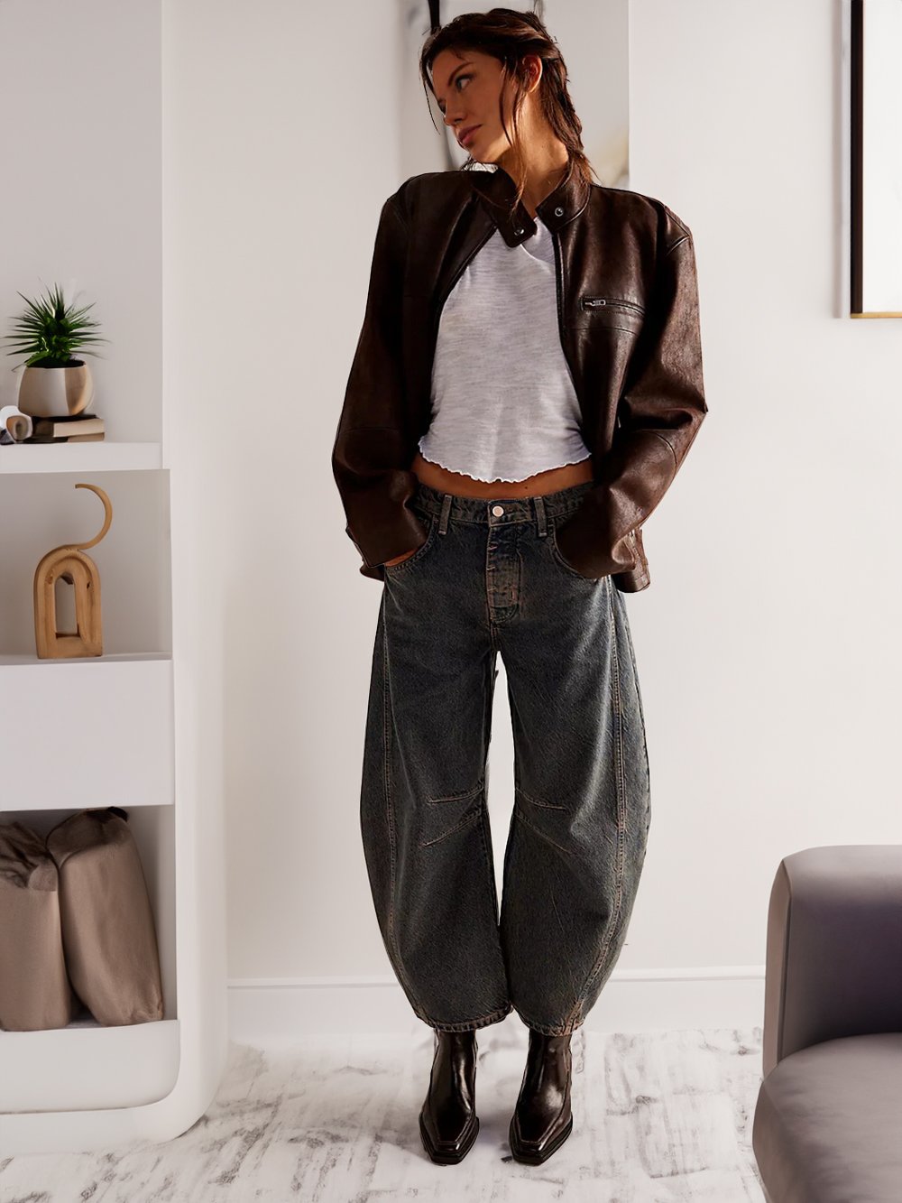 🔥This week's hot sale🔥 casual and trendy mid rise tube jeans