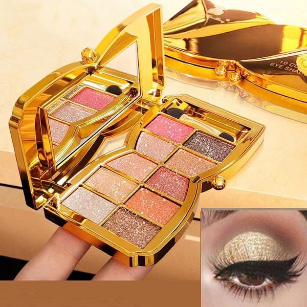 🔥This week's hot sale🔥10-Color Diamond Pressed Glitter Eyeshadow Palette