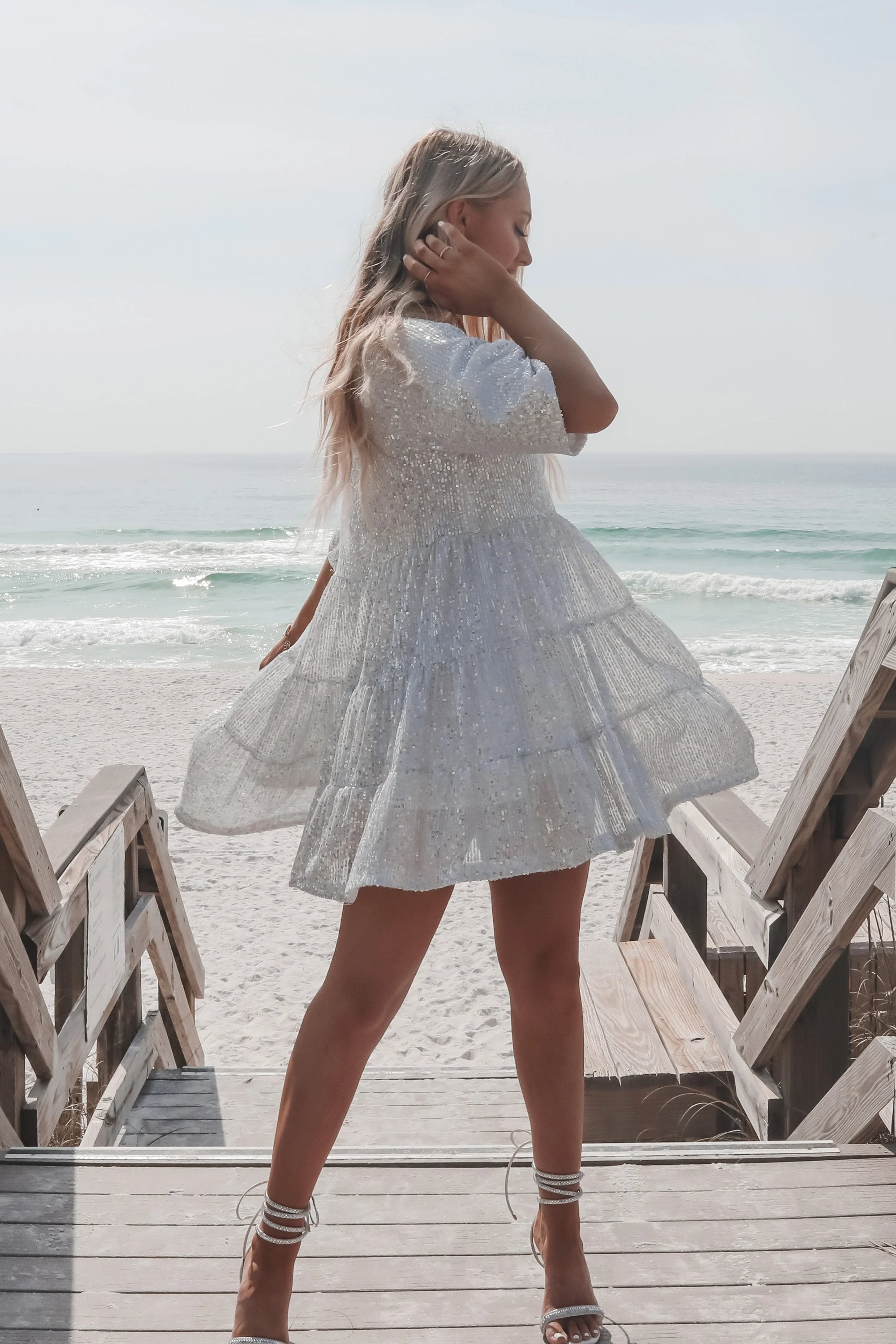 🔥This week's hot sale🔥 Sequin Baby Doll Dress