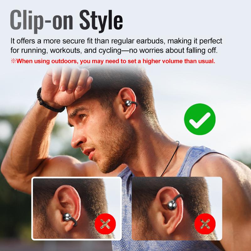 🔥This week's hot sale🔥new arrival ear clip bluetooth headphones with touch screen