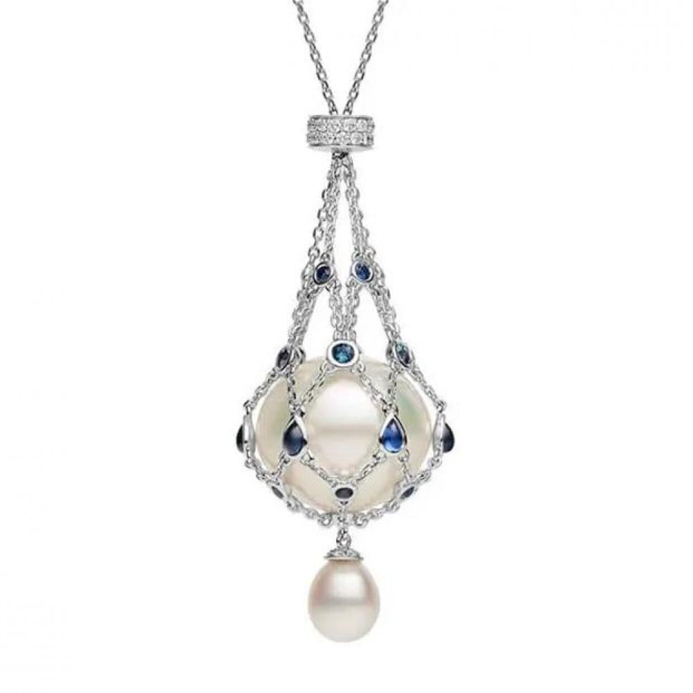 💎Exquisite Pearl & Gemstone Lavalier Pendant Necklace