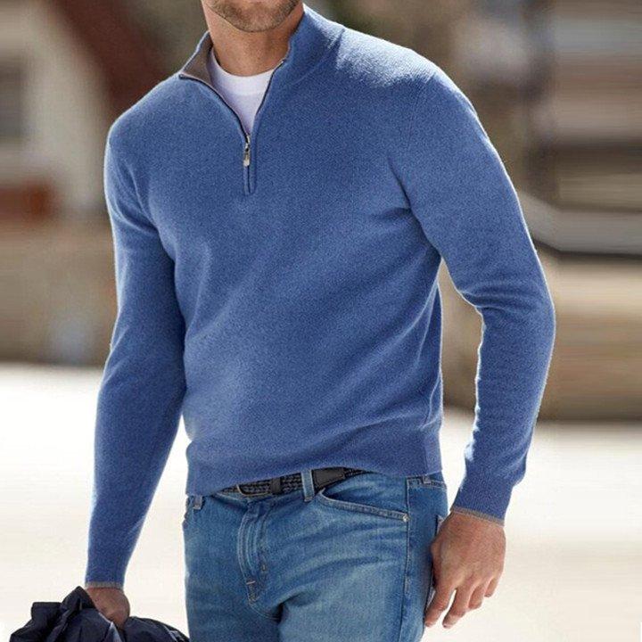 🔥This week's hot sale🔥 Men's Cashmere Zip Basic Sweater