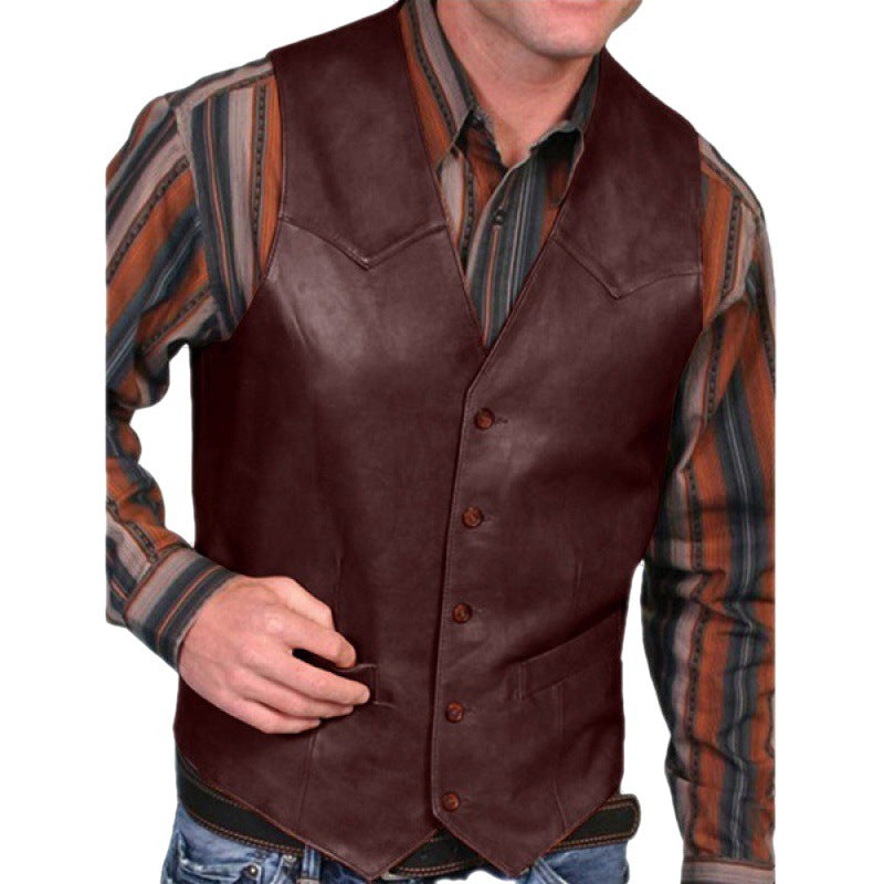 🔥This week's hot sale🔥Retro Men's Leather Vest