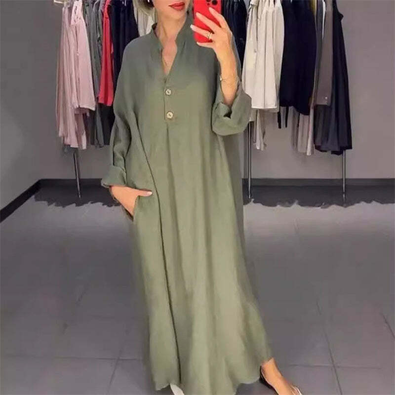 🔥This week's hot sale🔥Women's long shirt dress with pockets
