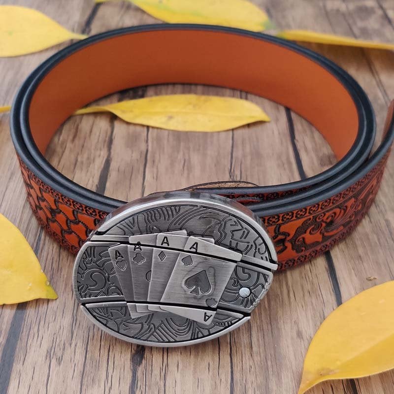 ⚡Flash Sale Ending⚡50% Off Punk Style Leather Belt with Hidden Tool