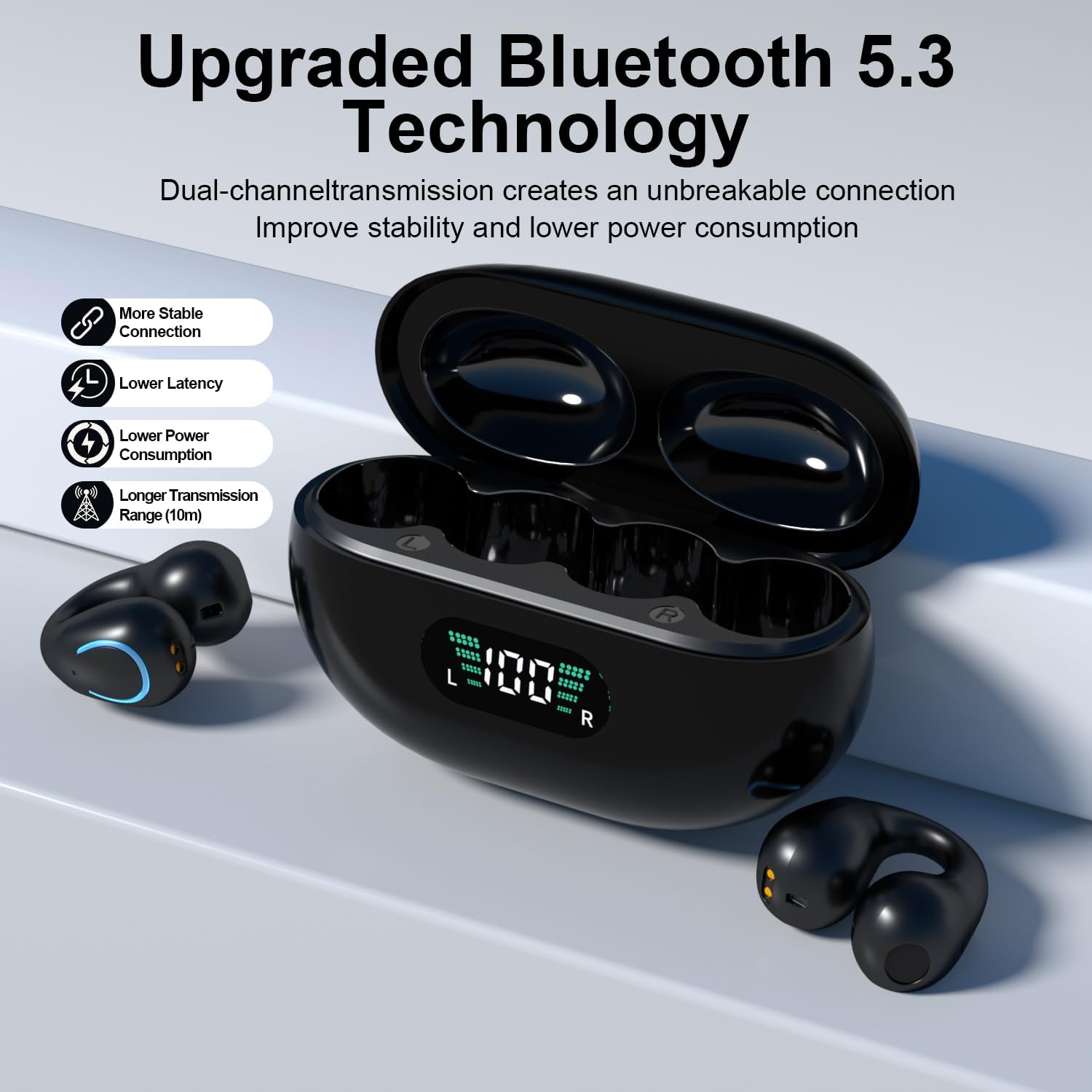 🔥This week's hot sale🔥new arrival ear clip bluetooth headphones with touch screen