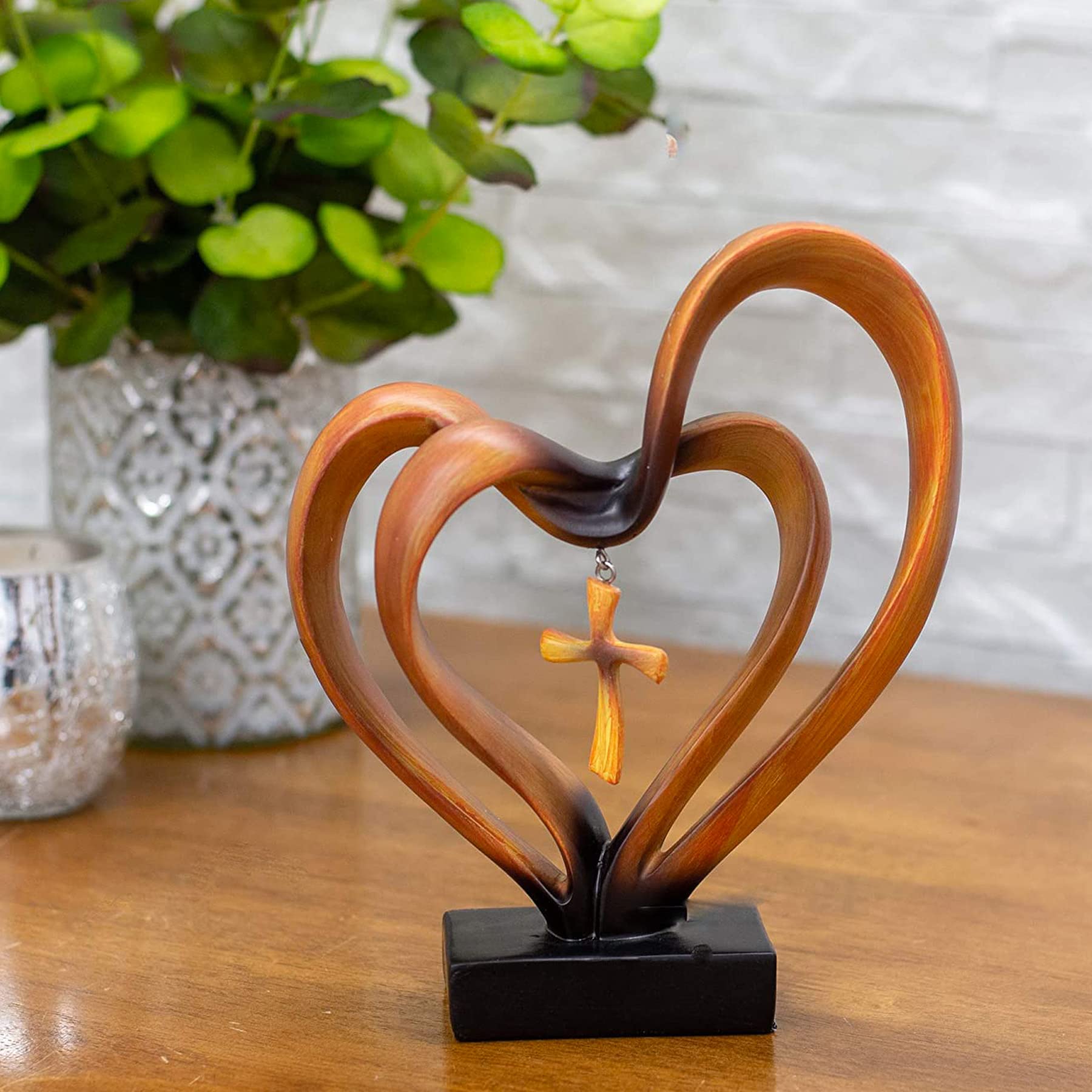 🔥This week's hot sale🔥easter jesus cross with intertwined hearts ornaments