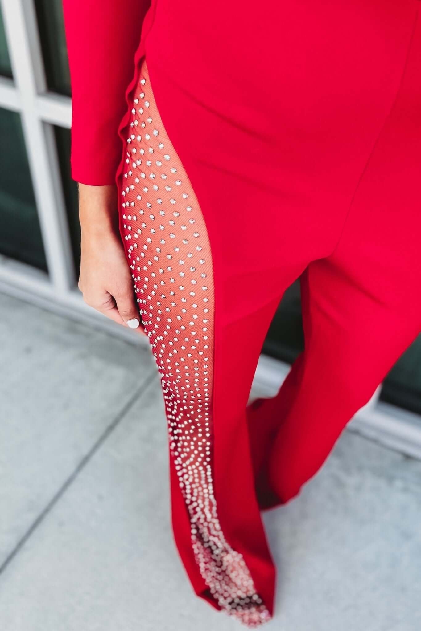 🔥This week's hot sale🔥One Shoulder Rhinestone Jumpsuit