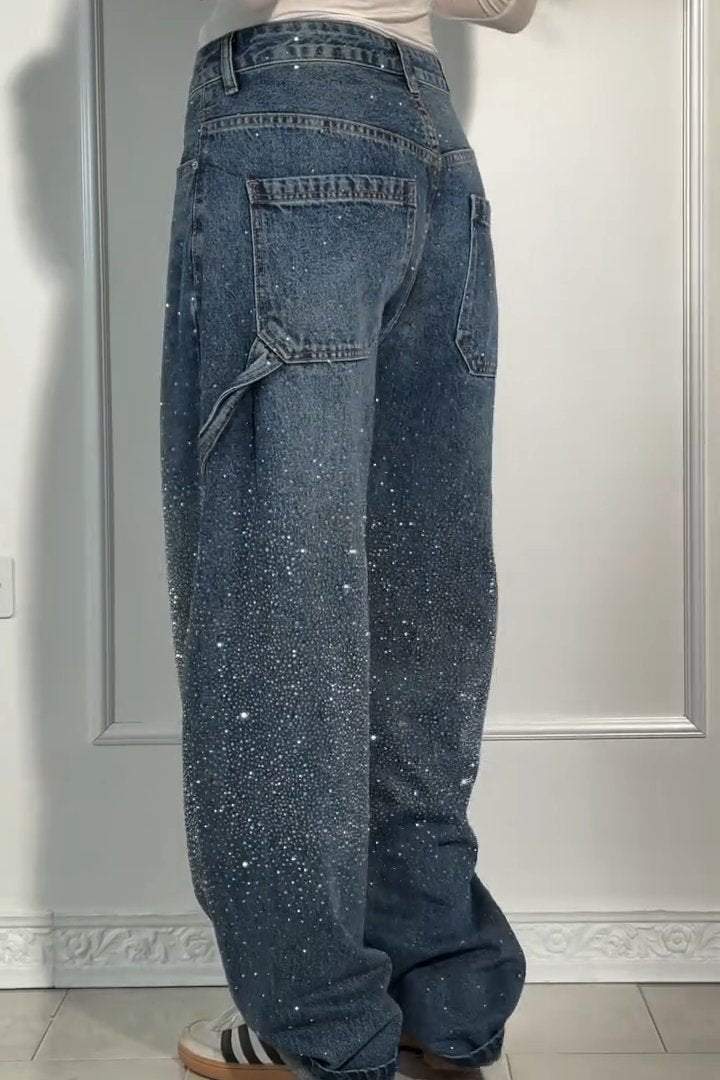 🔥This week's hot sale🔥Women's rhinestone harem jeans