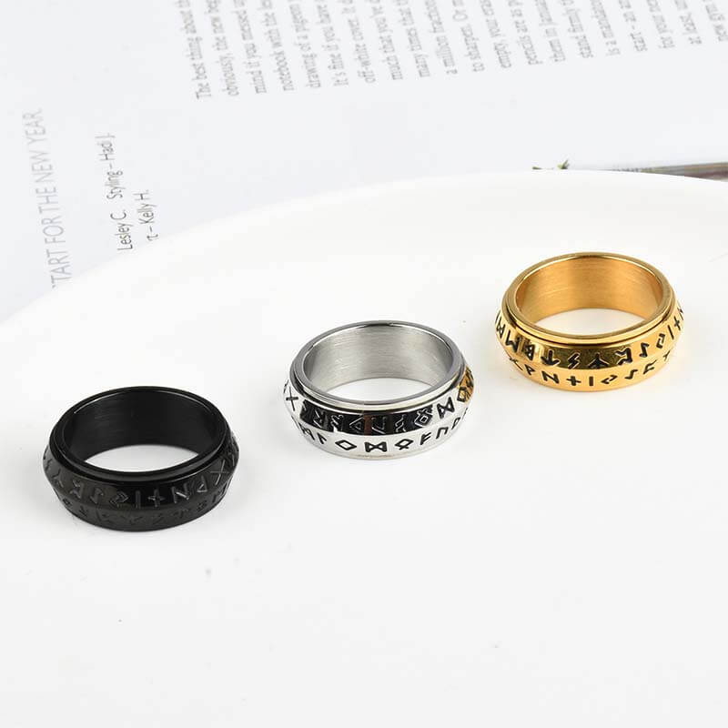 🔥This week's hot sale🔥Viking Rune Rotating Ring
