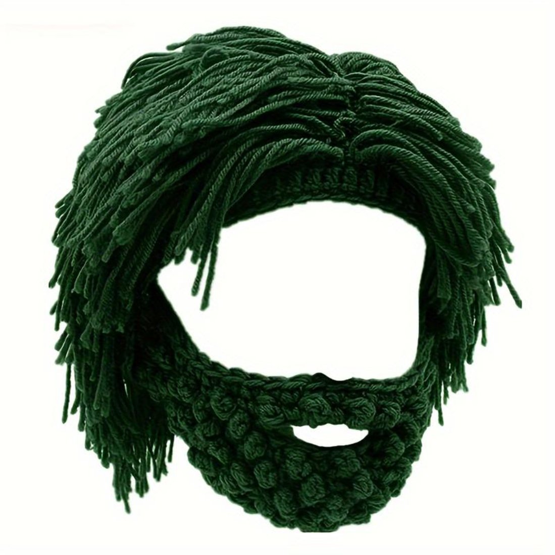 🔥This week's hot sale🔥Punk Style Beanie with Attached Straight Hair Wig and Knitted Beard