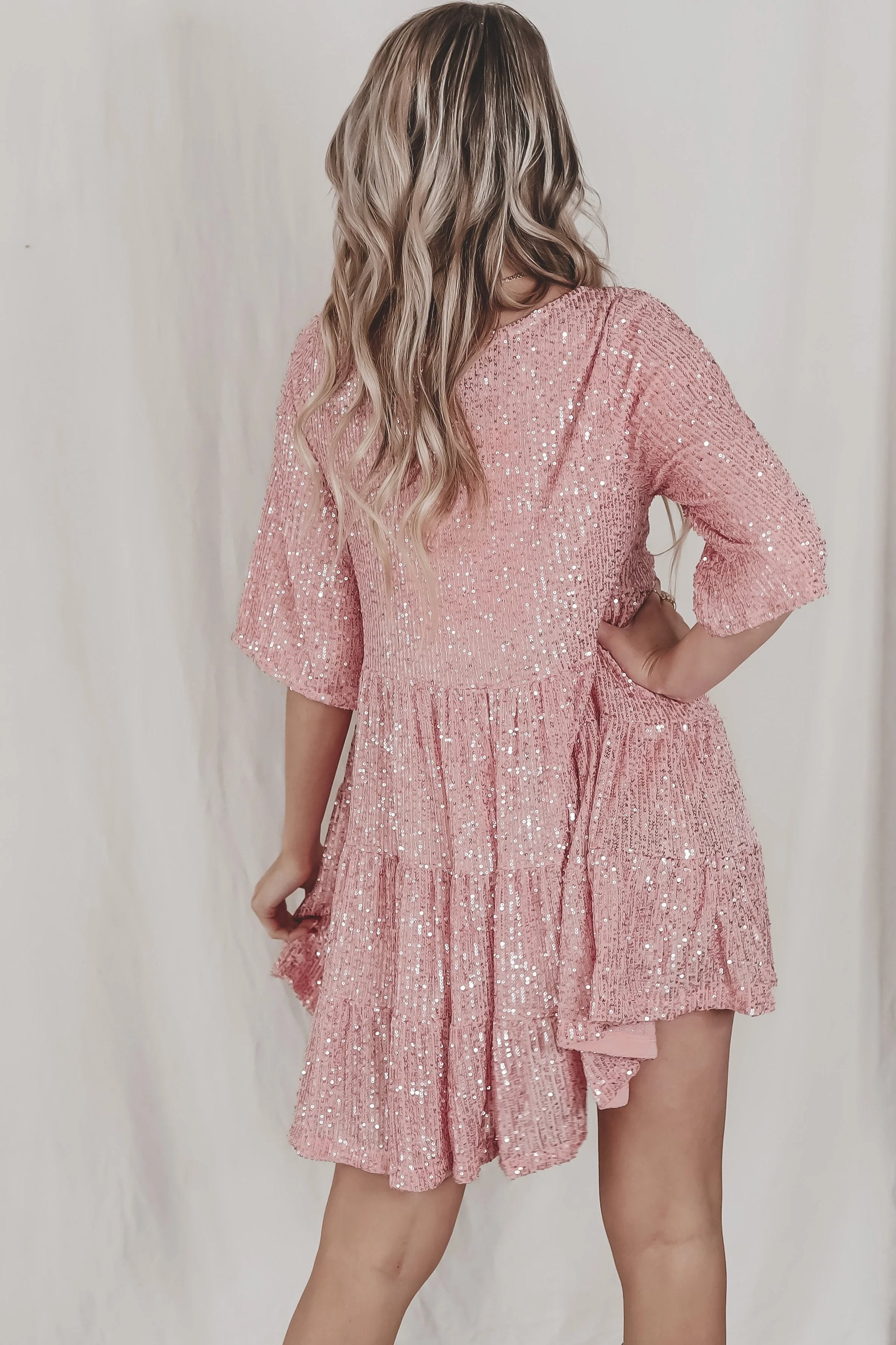 🔥This week's hot sale🔥 Sequin Baby Doll Dress