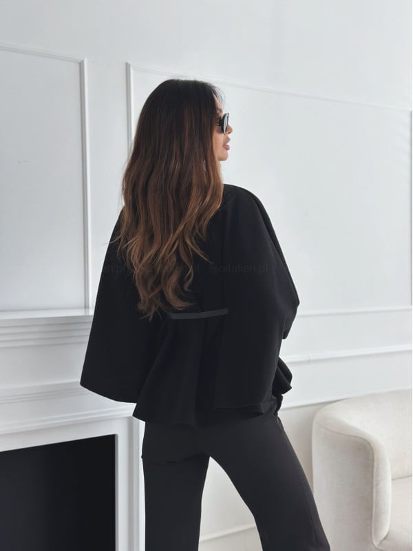 🔥This week's hot sale🔥Elegant Solid Color Belted Wool Cape Jacket