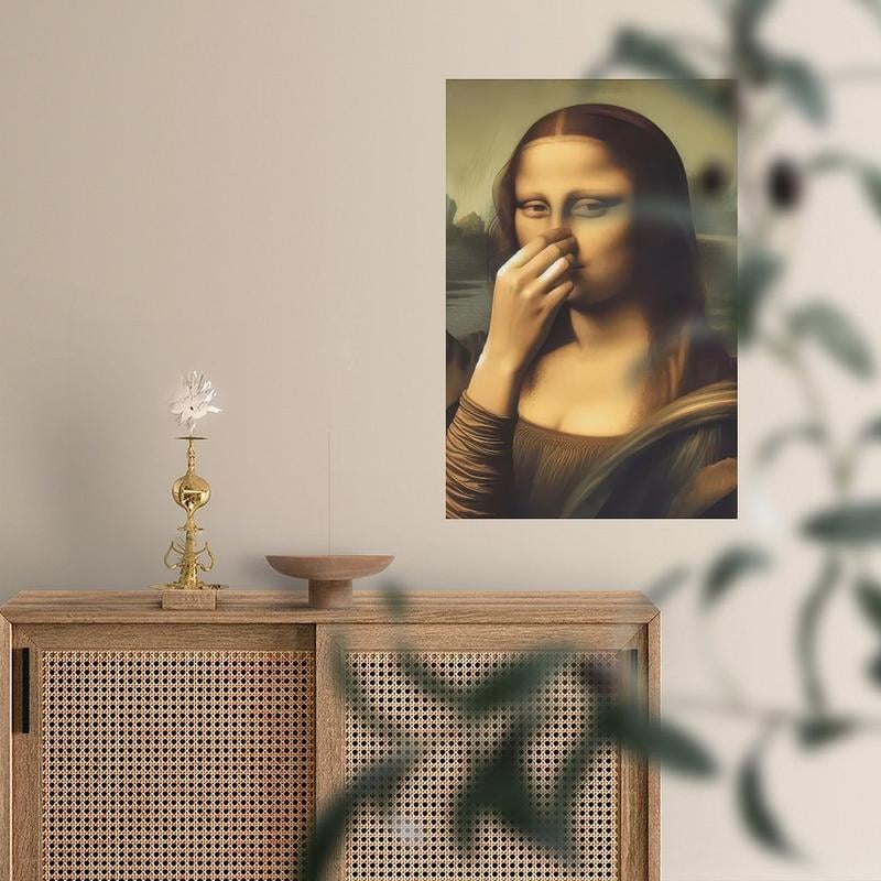 🔥This week's hot sale🔥The comical Mona Lisa imitates canvas art