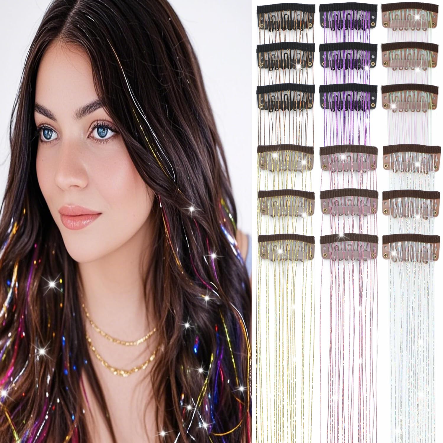 🔥This week's hot sale🔥Clip-on Shimmering Hair Extensions