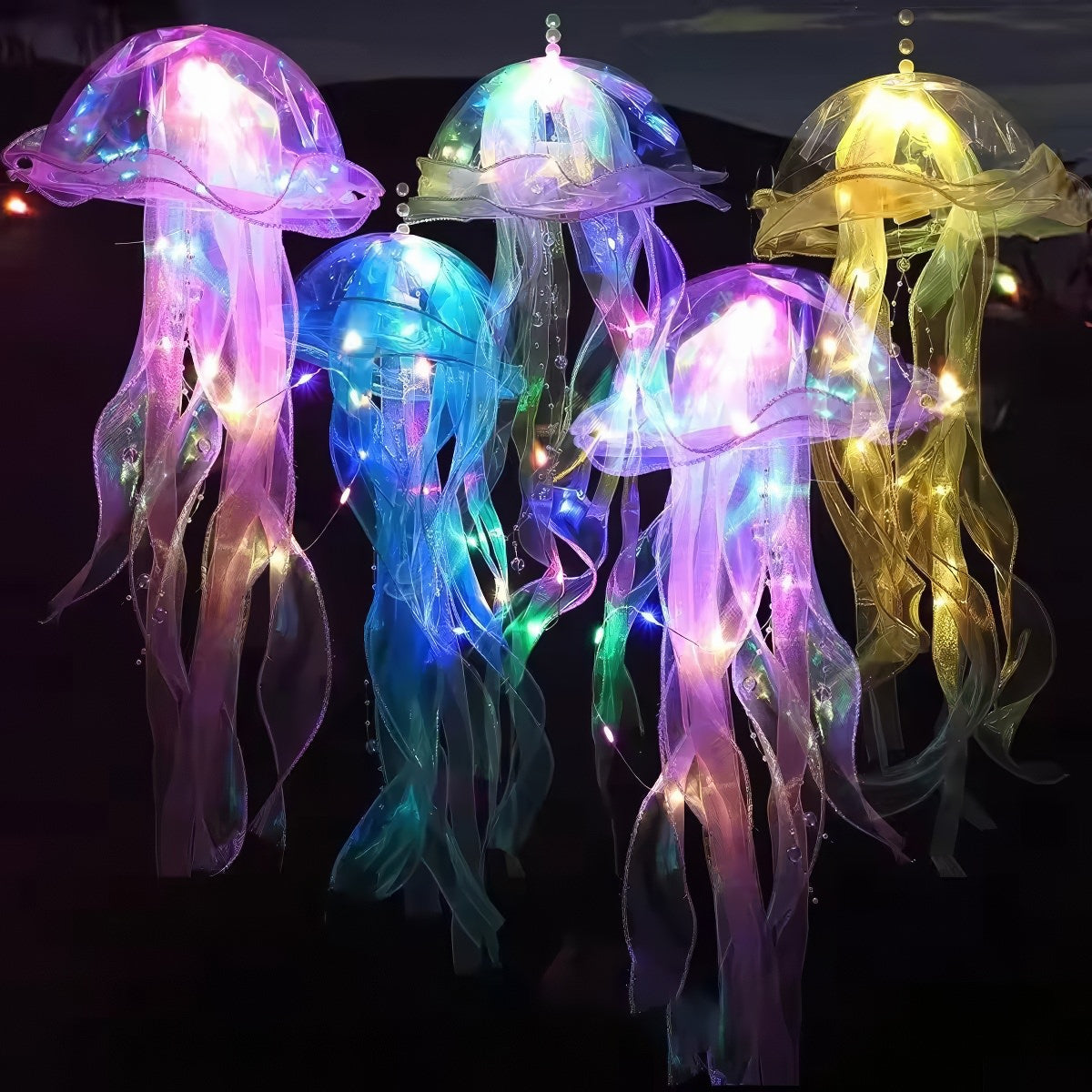 🐙 DIY Glowing Jellyfish Lamp | Creative Decorative Night Light