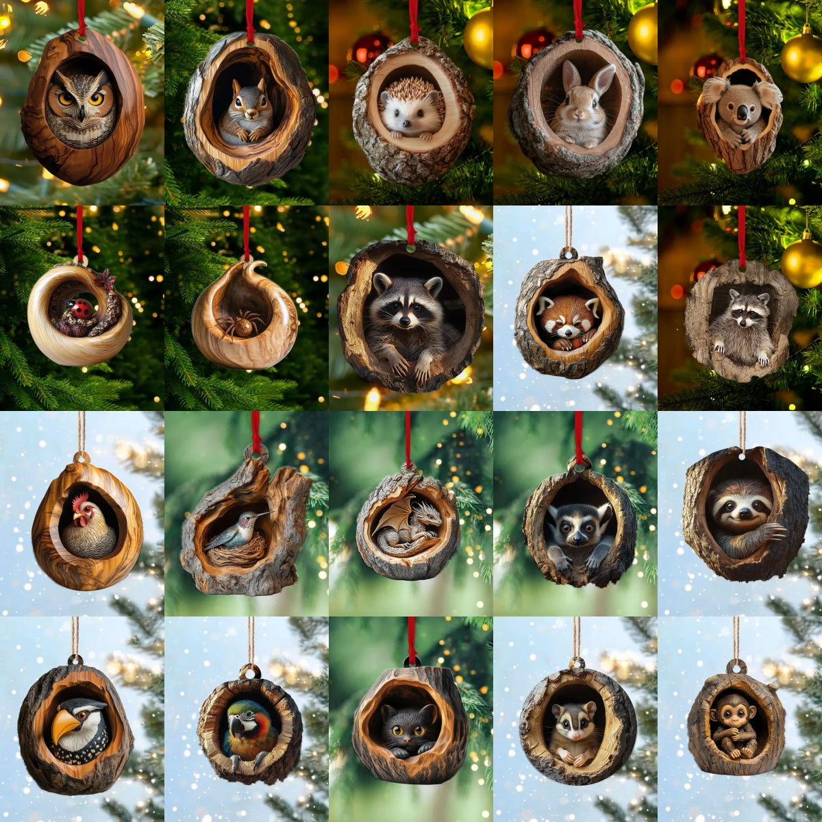 🔥This week's hot sale🔥 forest animal christmas tree decorations
