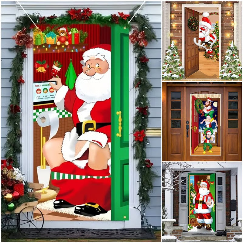 🔥This week's hot sale🔥 Christmas and Halloween front door decoration