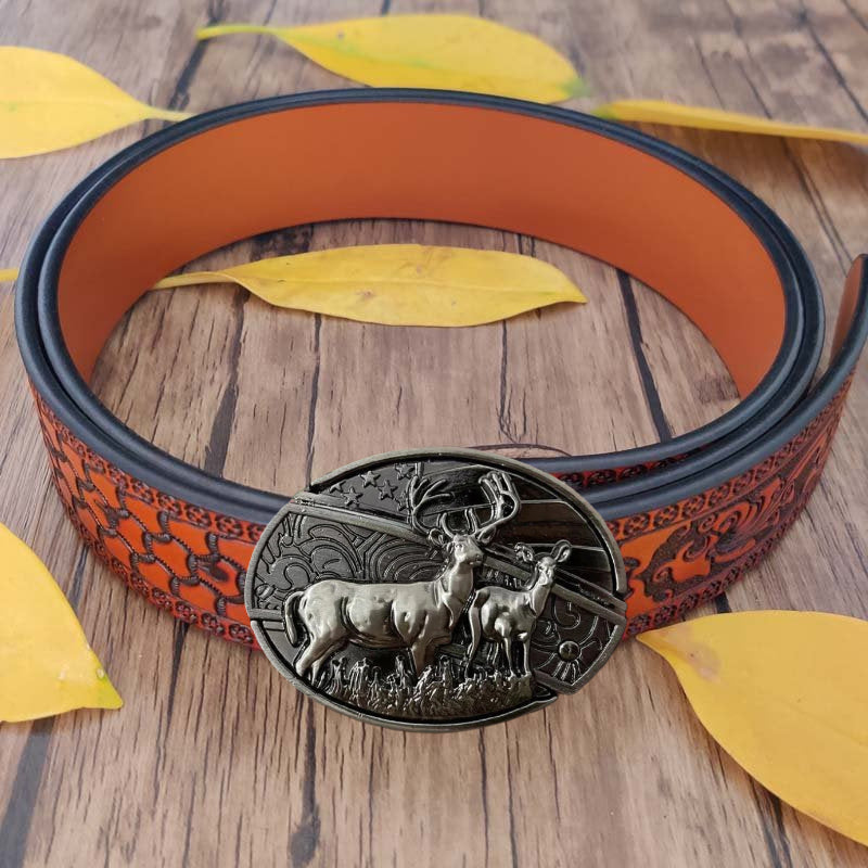 ⚡Flash Sale Ending⚡50% Off Punk Style Leather Belt with Hidden Tool