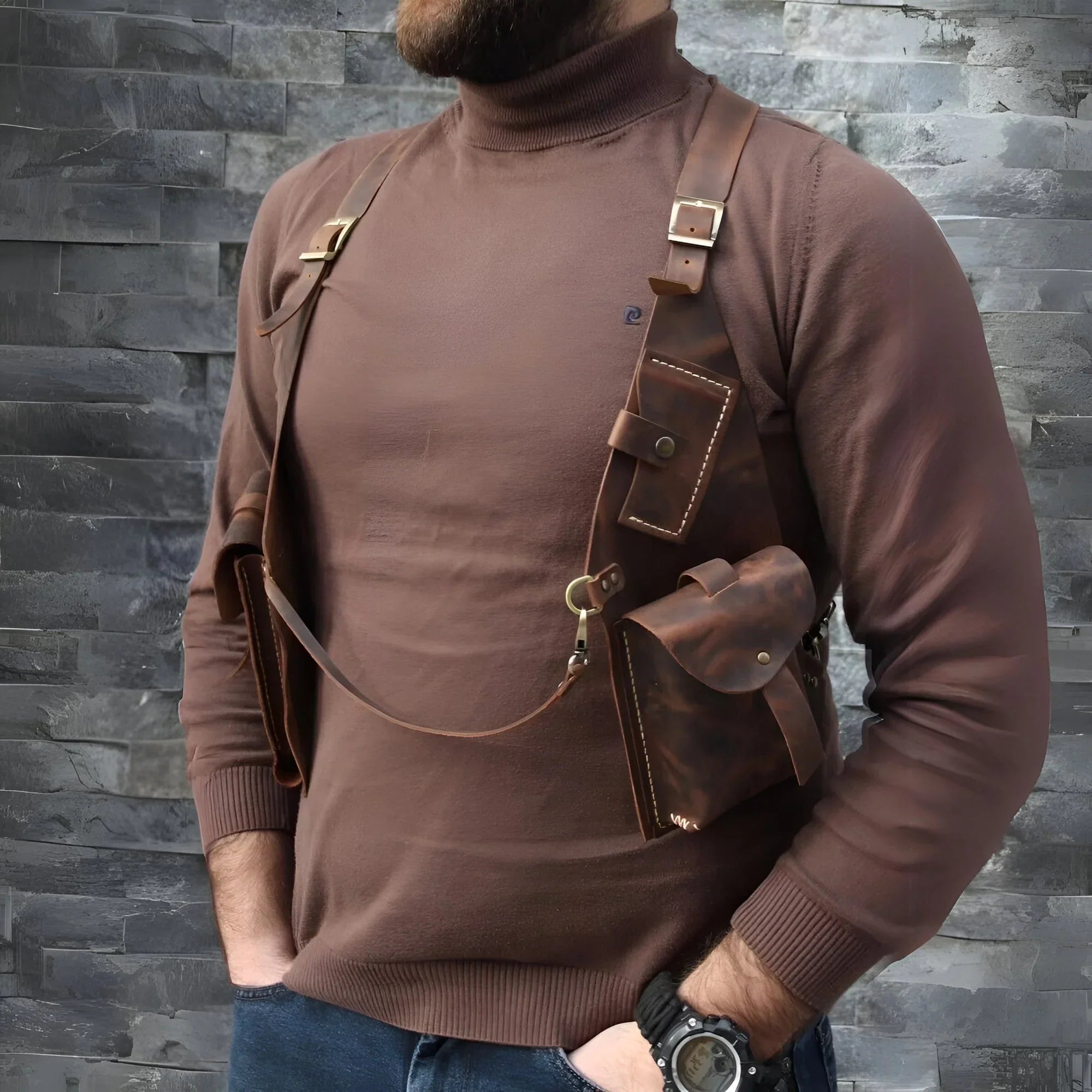 🔥This week's hot sale🔥 New Leather Anti-theft Harness