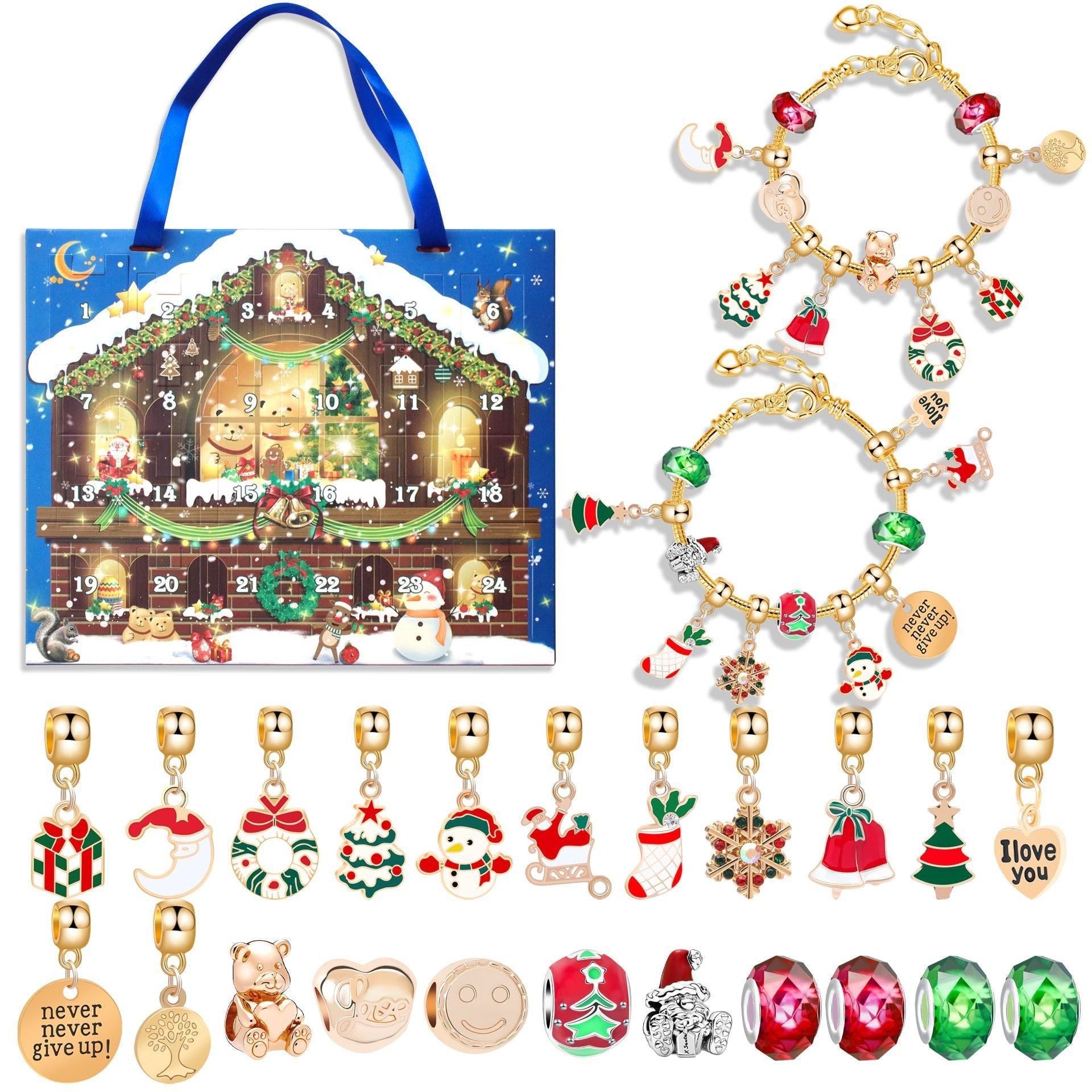 🔥This week's hot sale🔥diy christmas advent calendar bracelets set