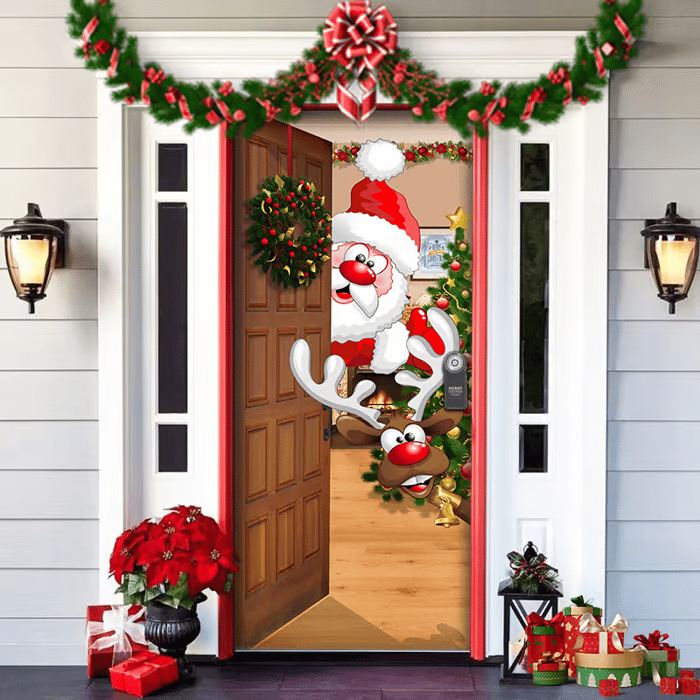 🔥This week's hot sale🔥 Christmas and Halloween front door decoration