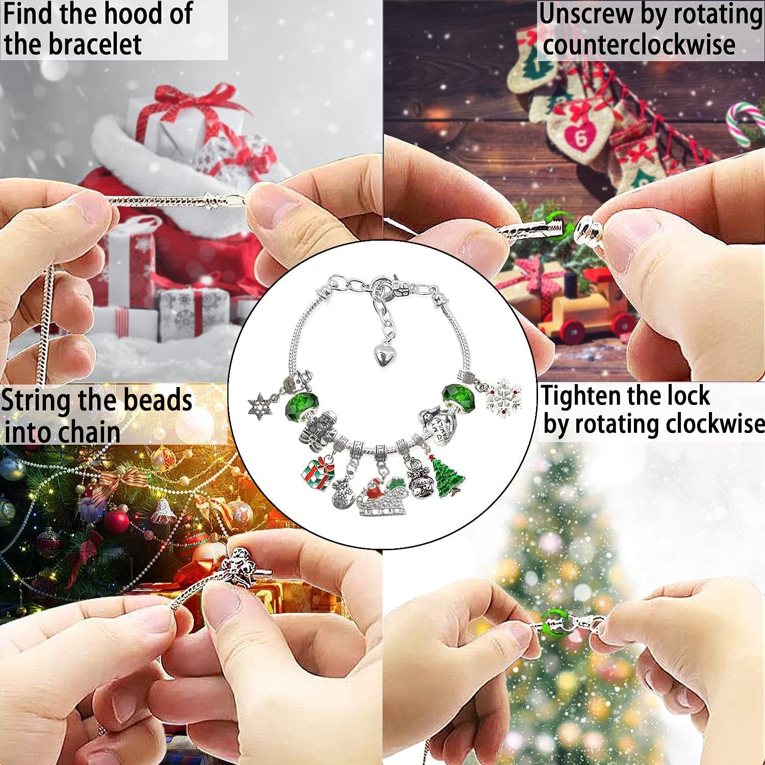 🔥This week's hot sale🔥diy christmas advent calendar bracelets set