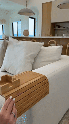 🤩360° Rotating Bamboo Sofa Arm Tray
