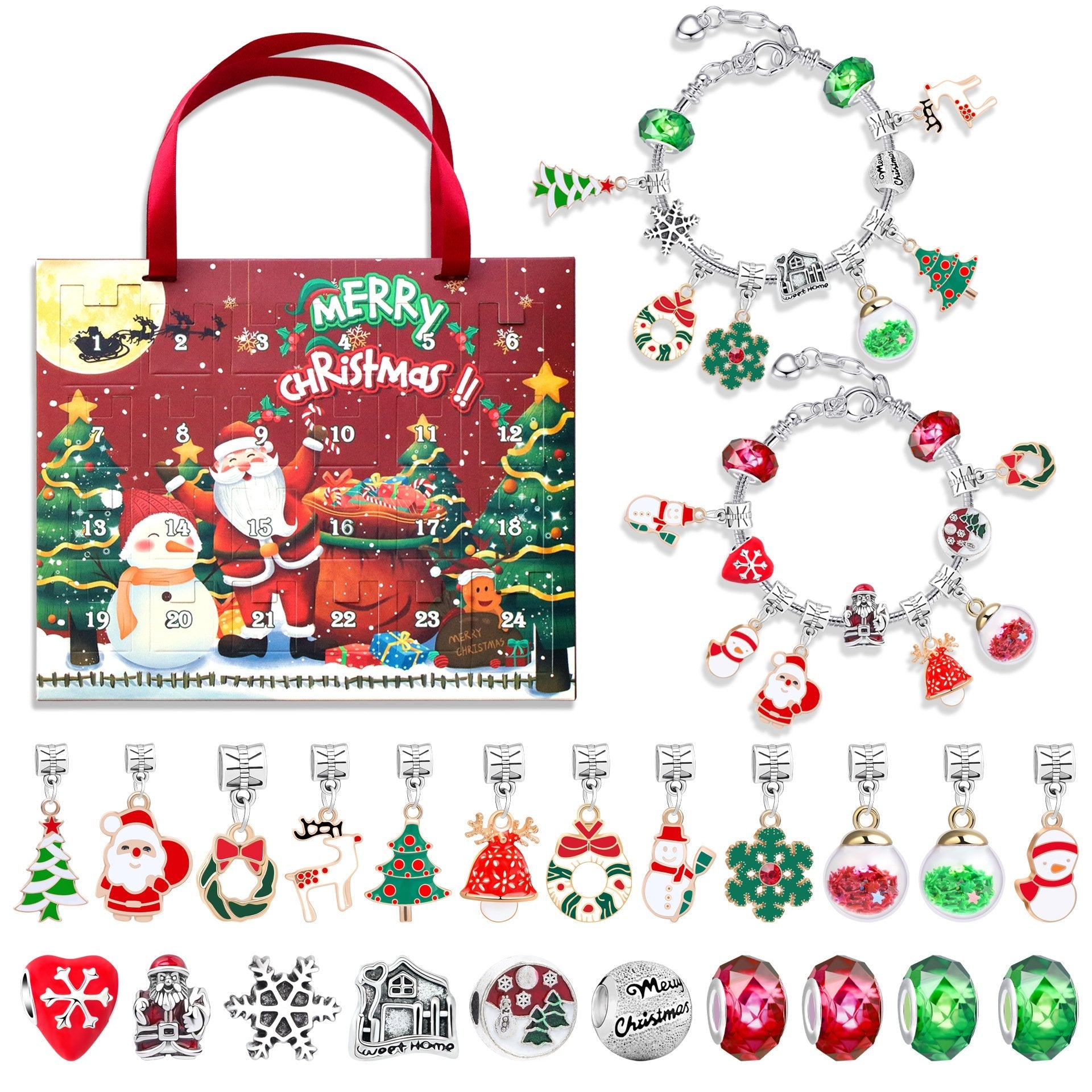 🔥This week's hot sale🔥diy christmas advent calendar bracelets set