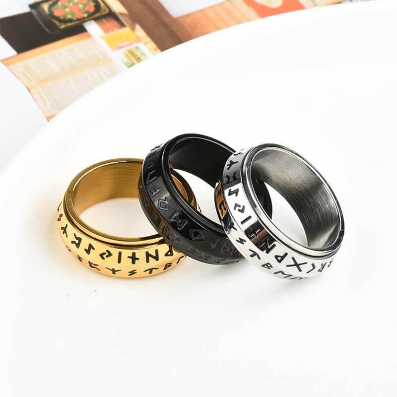 🔥This week's hot sale🔥Viking Rune Rotating Ring