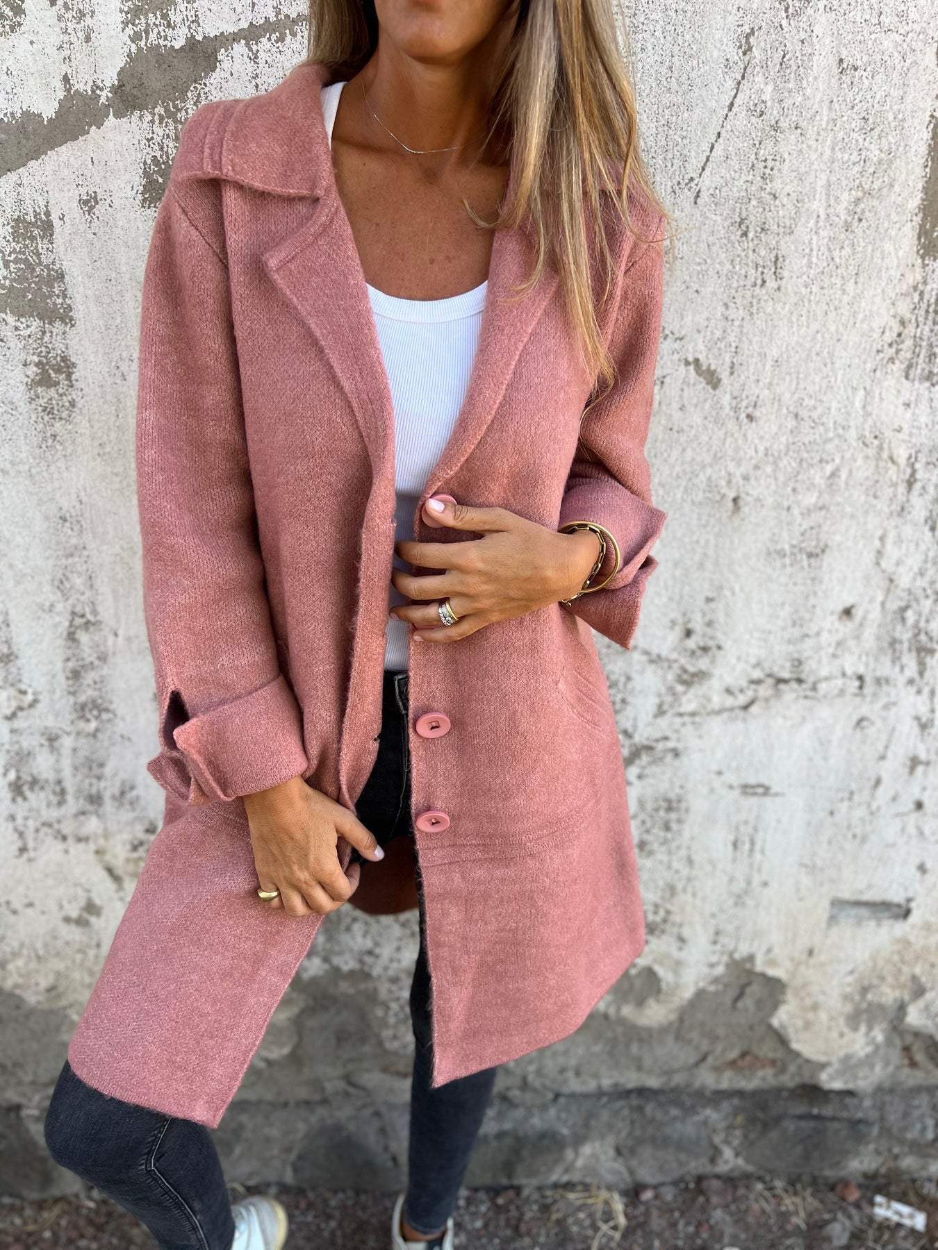 🔥This week's hot sale🔥Casual Lapel Wool Single Breasted Long Coat