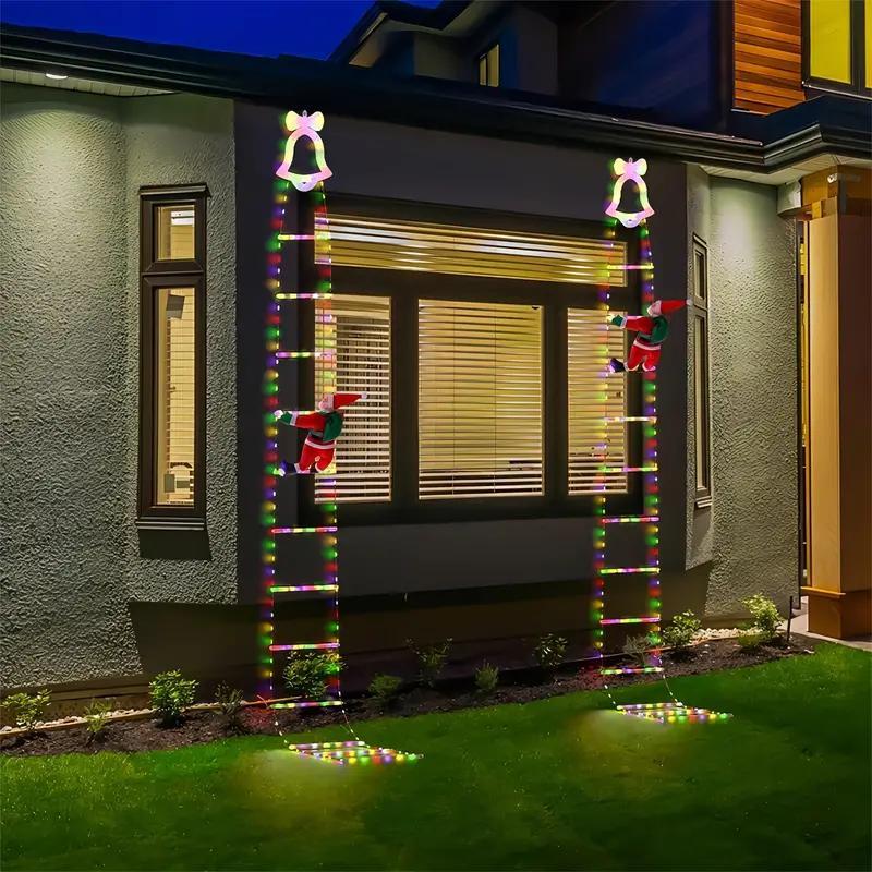 🔥This week's hot sale🔥christmas decorative ladder lights with santa claus
