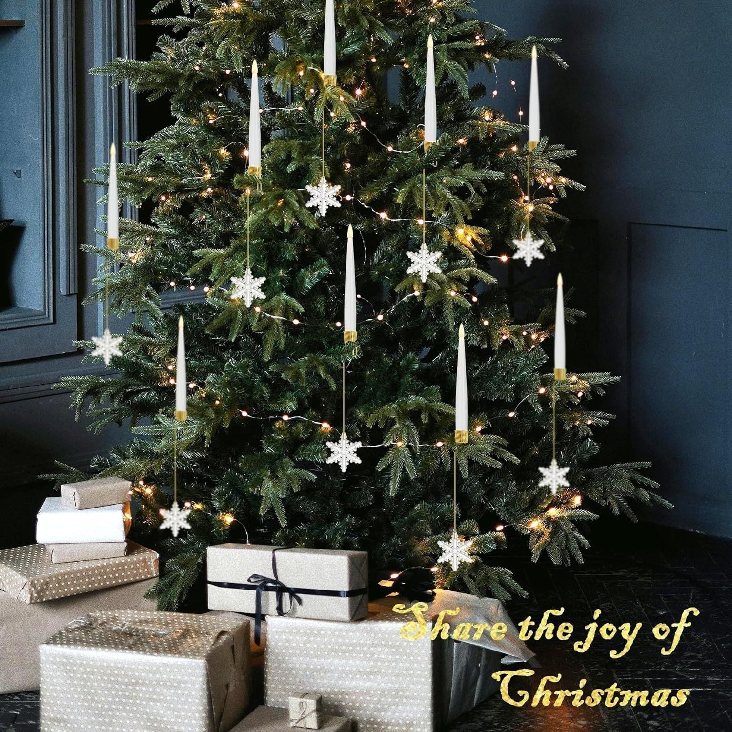 🔥This week's hot sale🔥 christmas tree led candles with clear crystal ball hook limited stock
