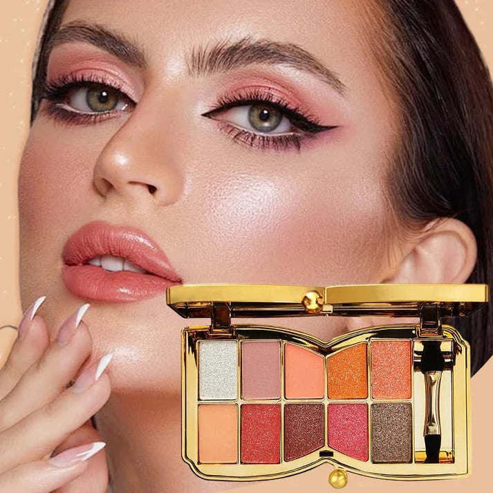 🔥This week's hot sale🔥10-Color Diamond Pressed Glitter Eyeshadow Palette