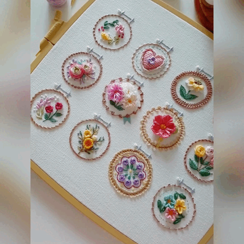 🔥This week's hot sale🔥Small Flower Frame Embroidery Kit