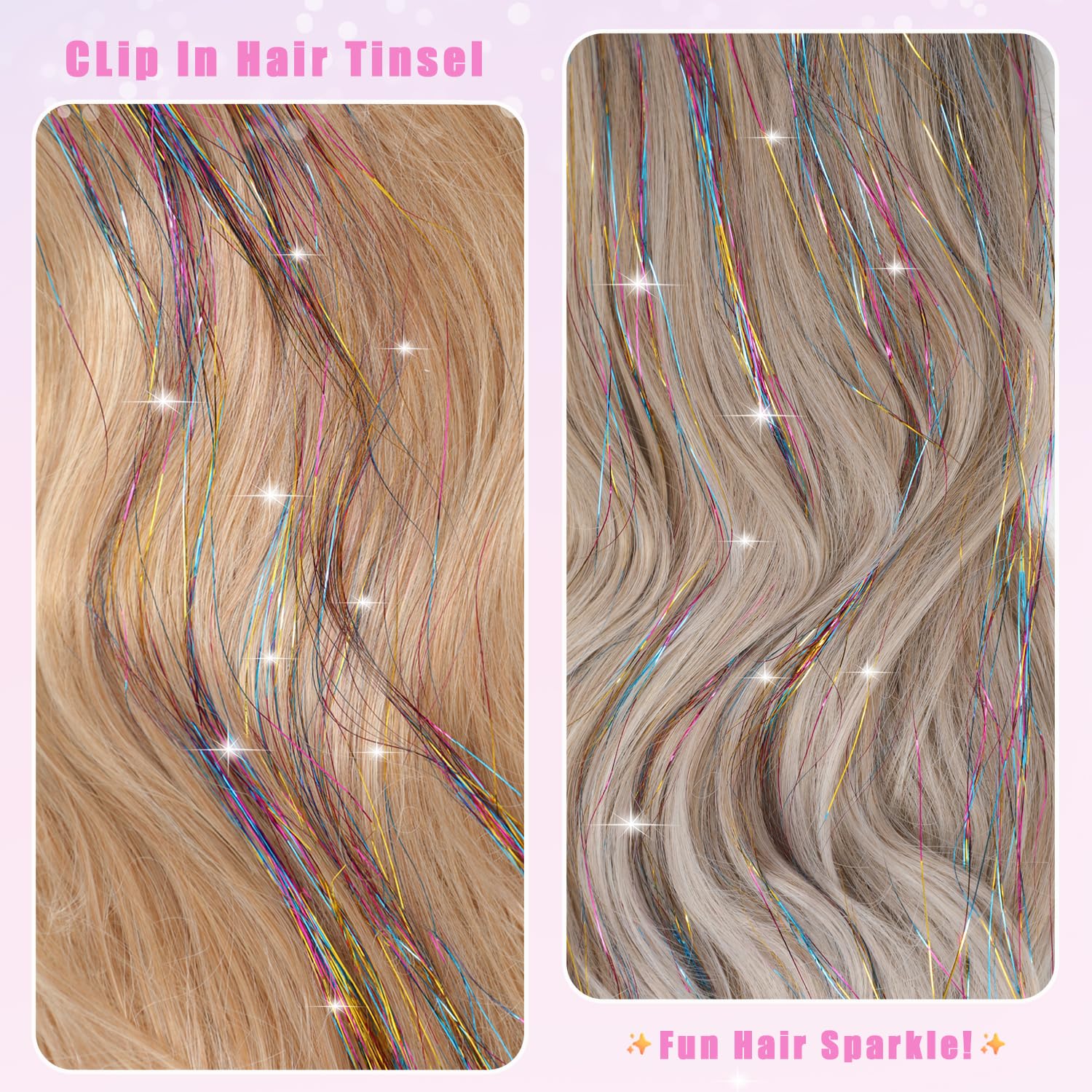 🔥This week's hot sale🔥Clip-on Shimmering Hair Extensions
